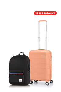Bundle American Tourister Koper Litevlo Apricot Cabin + Carter Backpack 1 Black